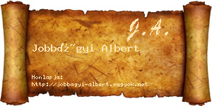 Jobbágyi Albert névjegykártya